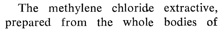 the methylene chloride extractive