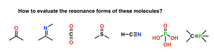 evaluate-the-resonance-forms-of-these-molecules-acetone-co2-dimethyl-sulfoxide-hcn-ylide