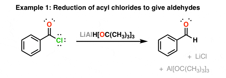 example-of-redution-of-acid-chlorides-to-aldehydes-using-lithium-tri-t-butoxy-aluminum-hydride