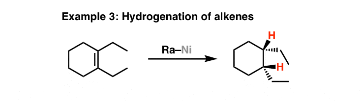 hydrogenation-of-alkenes-to-alkanes-with-raney-nickel
