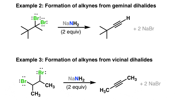 nanh2-for-formation-of-alkynes-from-dihalides