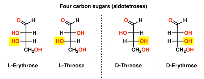-four-carbon-aldotetroses-erythrose-threose