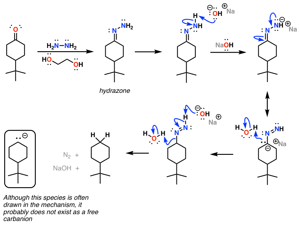 mechanism-of-wolff-kishner-reduction