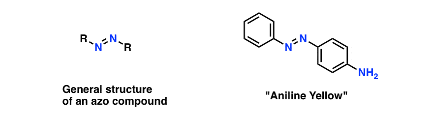 general structure of azo compound and aniline yellow