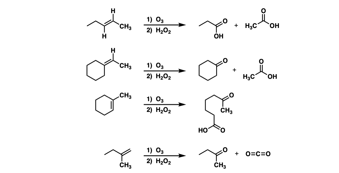 Oxidative Cleavage Of Alkenes To Give Ketones Carboxylic Acids Using
