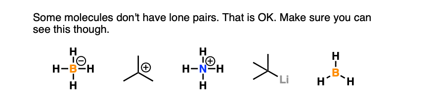 Molecules that have formal charges but no hidden lone pairs in Lewis structure