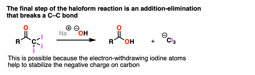 卤代烃反应以加成-消去反应结束，碳碳键断裂形成碳氧键