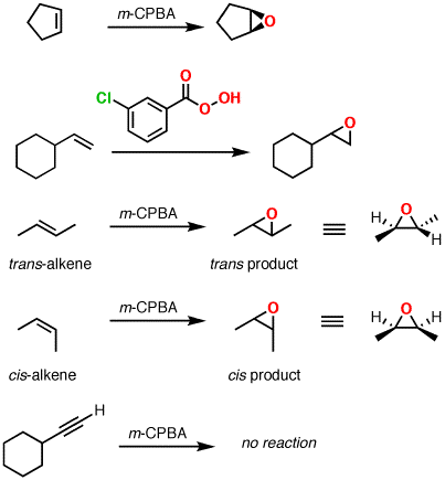 Formation of epoxides from alkenes using m-CPBA – Master Organic Chemistry