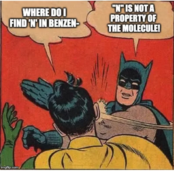 -where do i find the n in 4n +2 for benzene - n is not a property of the molecule batman and robin