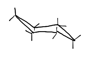 how not to draw a cyclohexane chair lightning bolt too thin