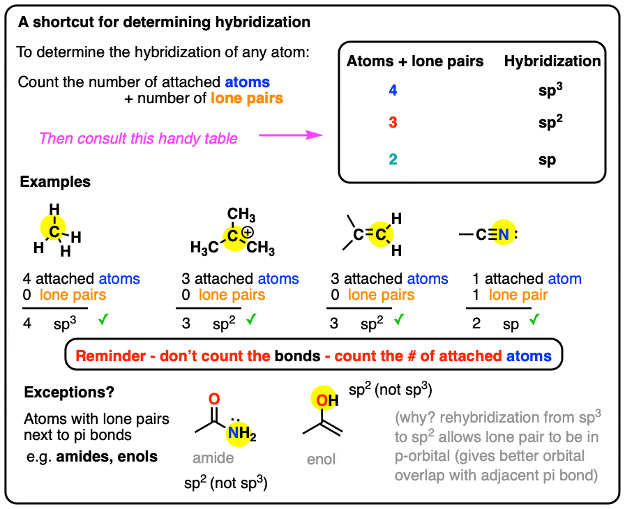 -tips for determining hybridization of molecules