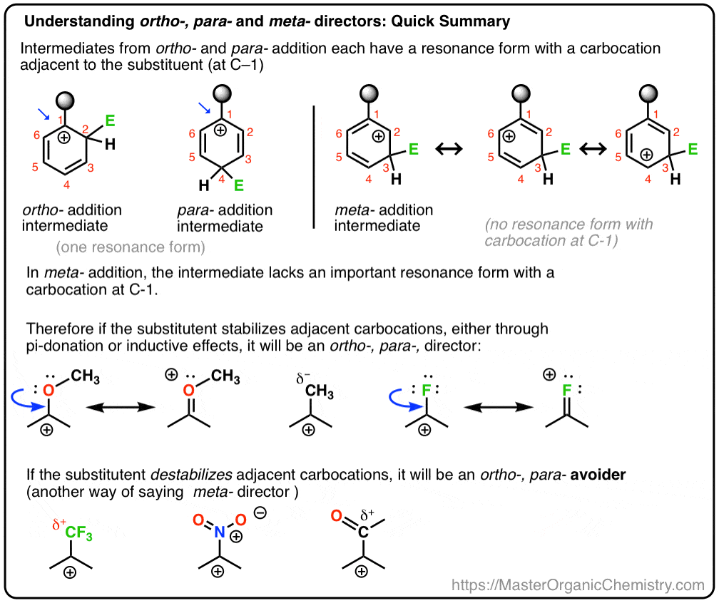 Summary Cheat Sheet Ortho Meta Para Electrophilic Aro - vrogue.co