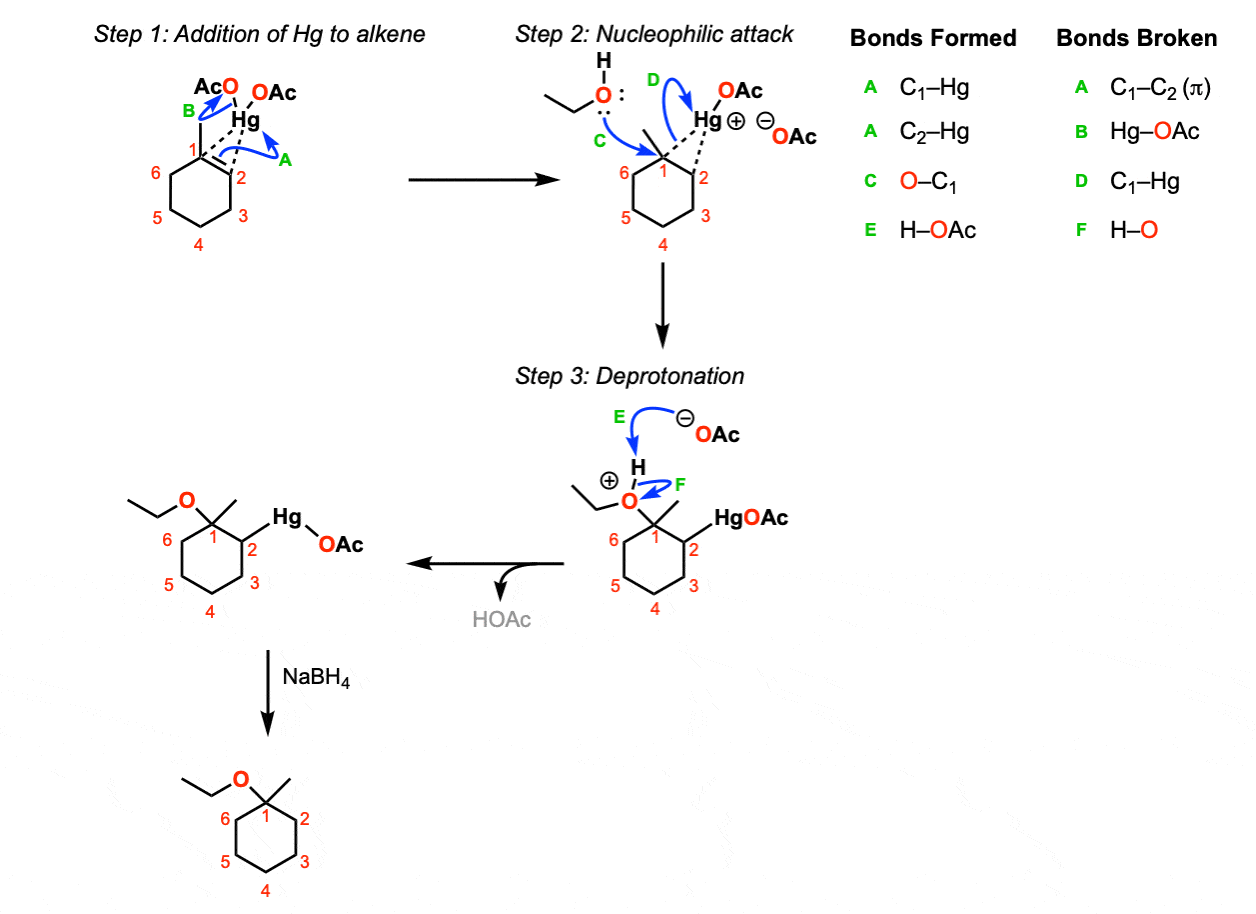 Oxymercuration of Alkenes to form Ethers using Hg(OAc)2 – Master ...