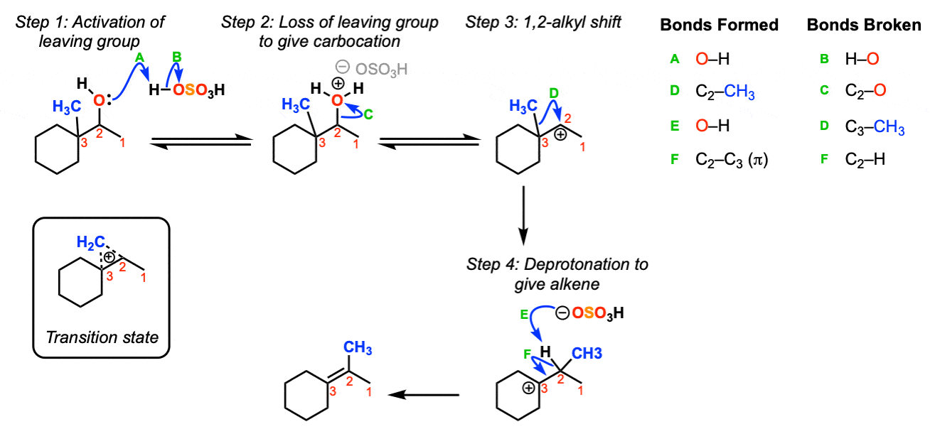 Elimination (E1) with 1,2-alkyl shift – Master Organic Chemistry