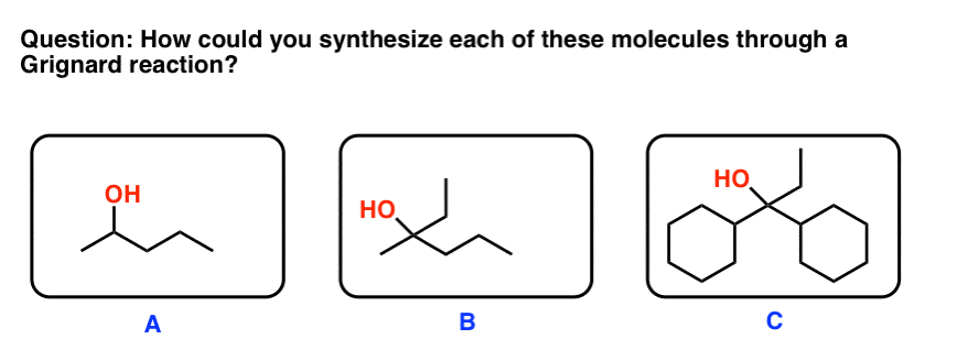 example grignard synthesis how would you synthesize using Grignard