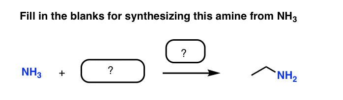 جاهای خالی را برای سنتز این آمین از nh3 پر کنید
