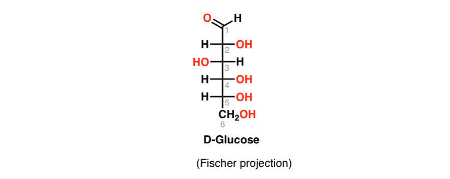 chemical structure of glucose chain form