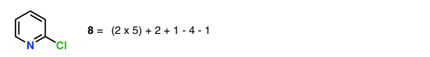 each degree of unsaturation reduces this number by 2