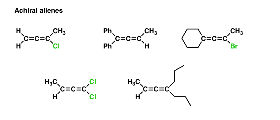 examples-of-achiral-allenes-that-have-two-identical-substituents-at-at-least-one-end