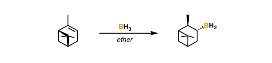 hydroboration of pinene with bh3 gives new borane with no rearrangement