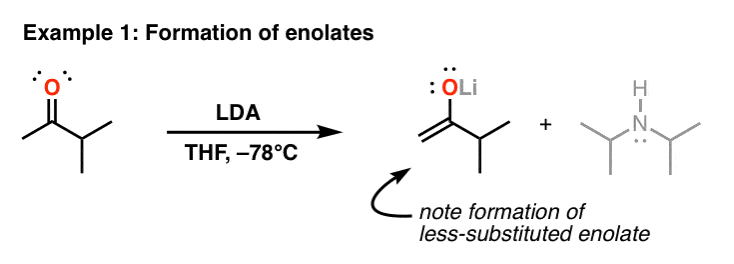 lda-lithium-diisopropyl-amide-in-the-formation-of-kinetic-enolates-from-ketones