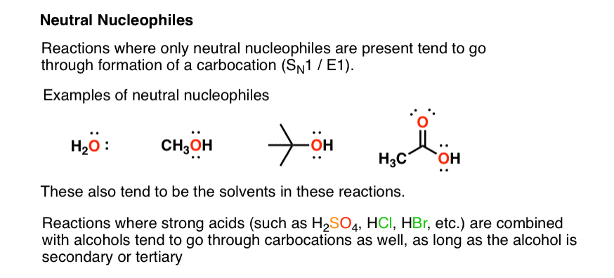 Deciding Sn1 Sn2 E1 E2 2 The Nucleophile Base