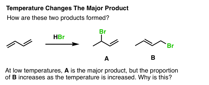 question about thermodynamic versus kinetic control in the addition of hbr to butadiene