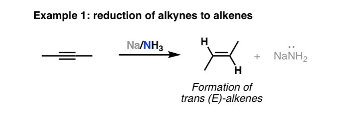 reduction-of-alkynes-to-trans-alkenes-using-sodium-metal