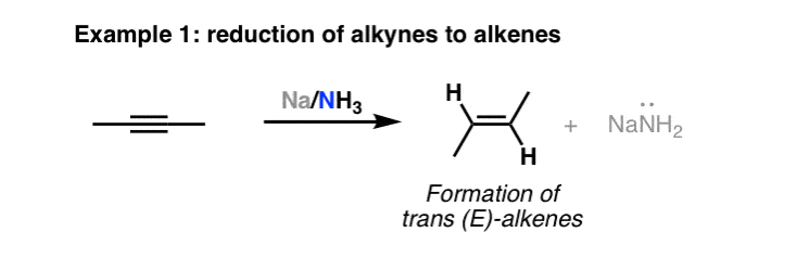 احیای آلکینها به ترانس آلکنها با استفاده از فلز سدیم