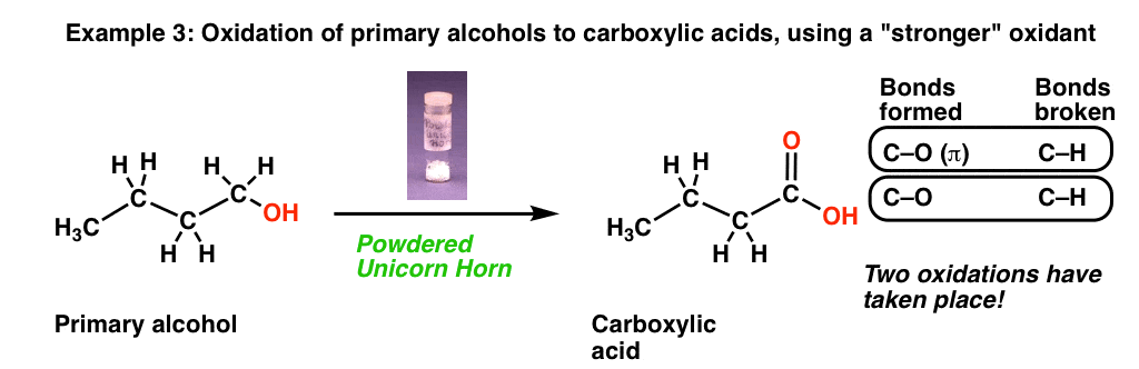 oxidation of primary alcohols to carboxylic acids using strong oxidant