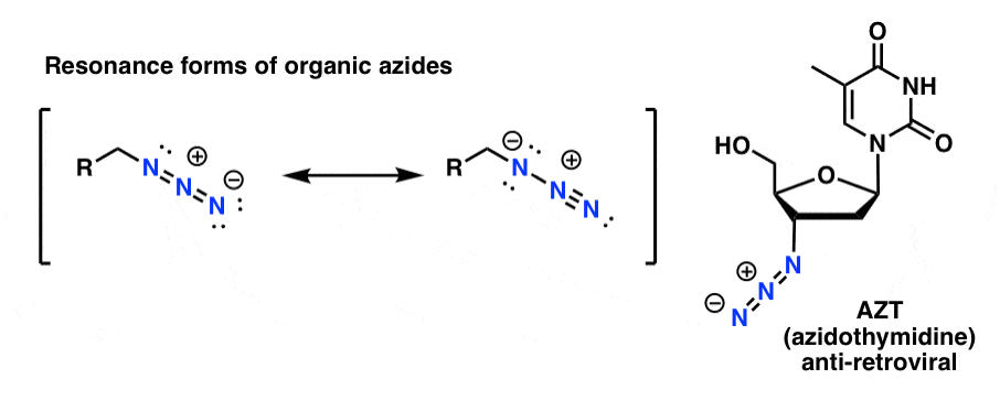 resonance forms organic azides structure of azt