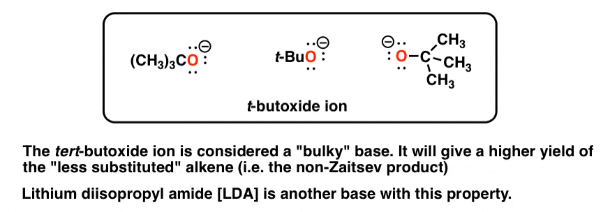 Bulky Bases In Elimination Reactions Master Organic Chemistry