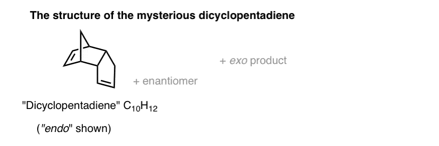 dicyclopentadiene exists as mixture of endo and exo products