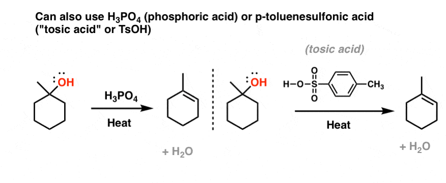 dehydration reaction mechanism of alcohols