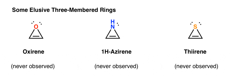 oxidren 1h-aziren a thiren nebyly nikdy vyrobeny antiaromatické