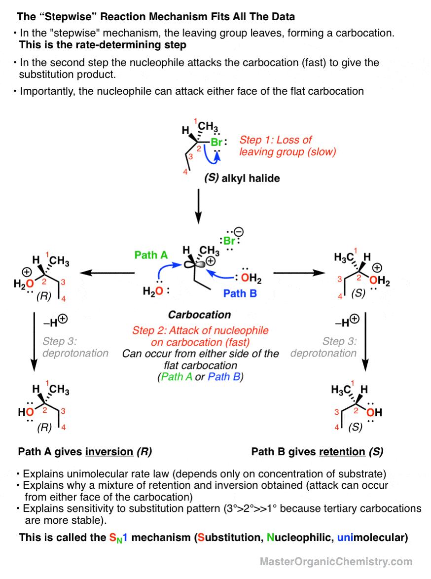 The Sn1 Reaction Mechanism Master Organic Chemistry