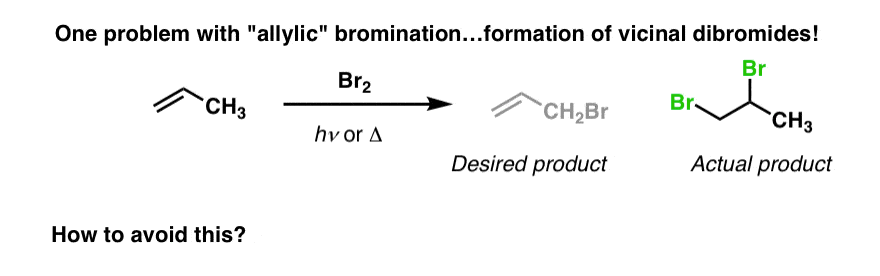 allylic-bromination-side-reaction-addition-of-br2-to-alkene-how-to-prevent