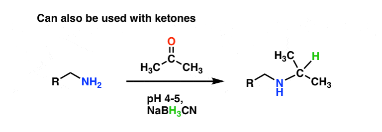reductive amination on ketones with nabh3dcn as the reductant