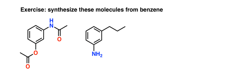 examples of synthesis of aromatic molecules from benzene