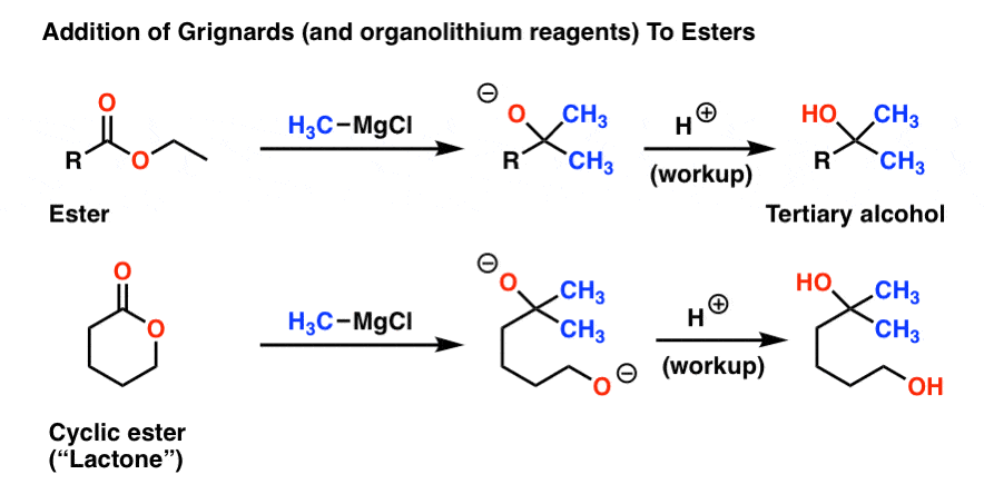 addition-of-grignards-and-organolithium-to-esters-addition-twice-not-once