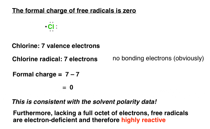 -formal-charge-of-free-radicals-is-zero-chlorine-has-seven-valence-electrons-and-neutral-highly-reactive-partially-filled-orbital