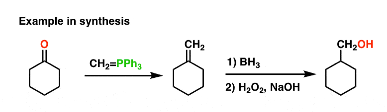 example of wittig reaction in a simple synthesis of an alcohol
