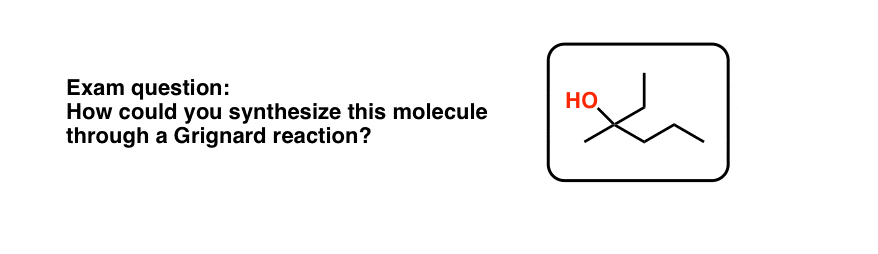 planning synthesis of tertiary alcohol through grignard reaction