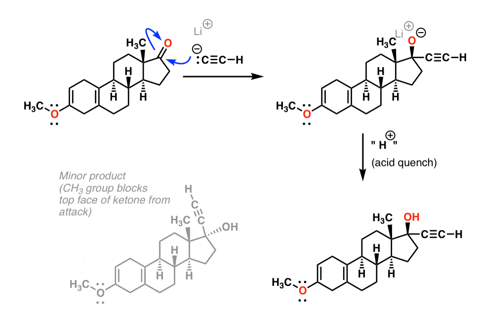 acetylide-addition-to-ketone-of-oxidized-estradiol