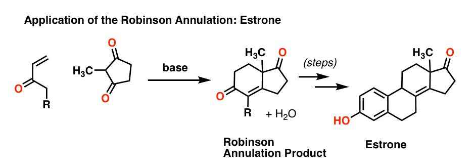 application of robinson annulation reaction in synthesis of estrone