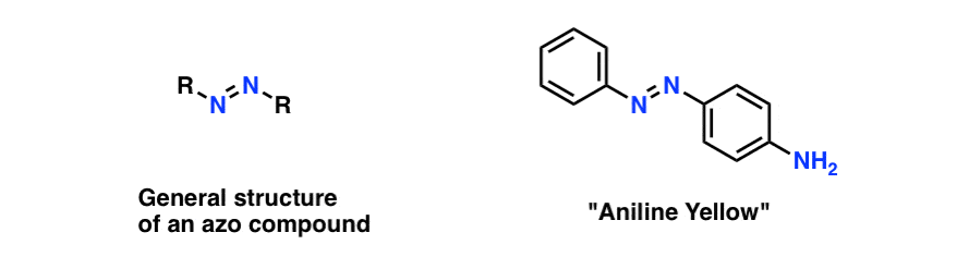 ساختار کلی ترکیب آزو و زرد آنیلین