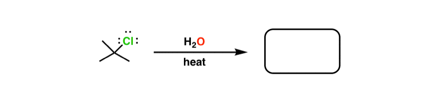 on exam t butyl chloride gets simplified to h2o giving sn1