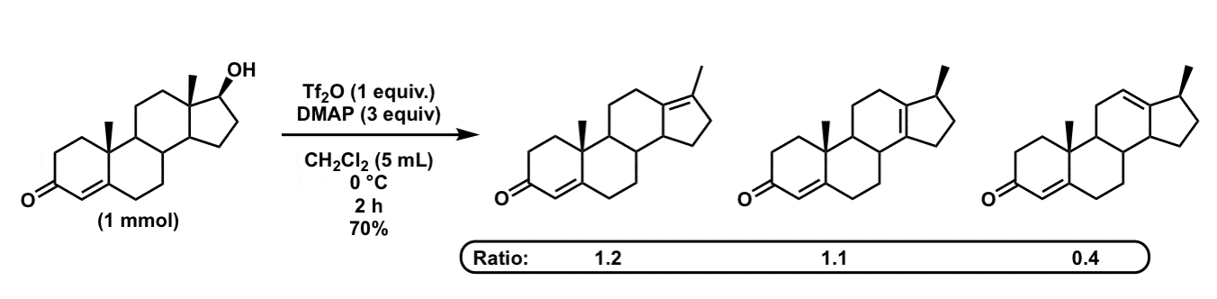 steroid system elimination of triflate with 1 2 alkyl shift kagan