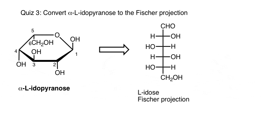 practice-convert-idopyranose-haworth-to-fischer-projection
