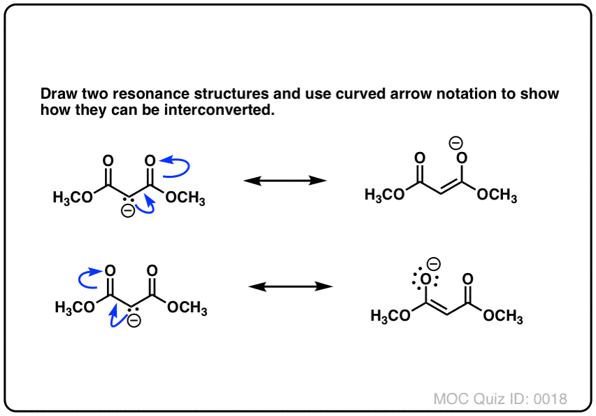 chemistry assignment on resonance